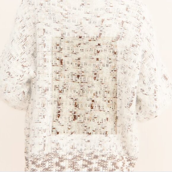 Free People Cream and Brown Cardigan, New with Tags, Size S - Picture 2 of 6